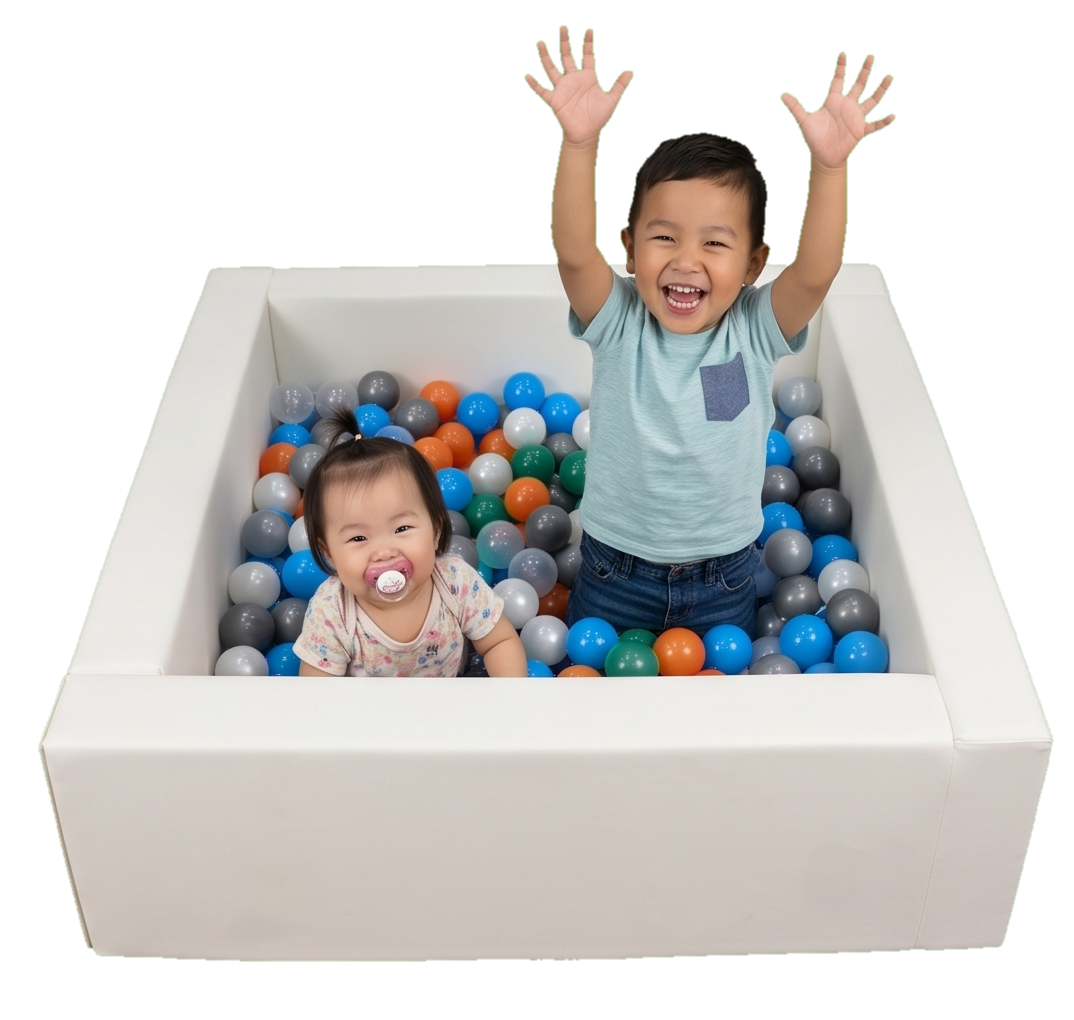 Children playing in a ball pit